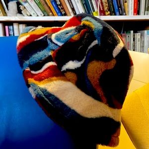 Bucket Hat multi-colored faux fur